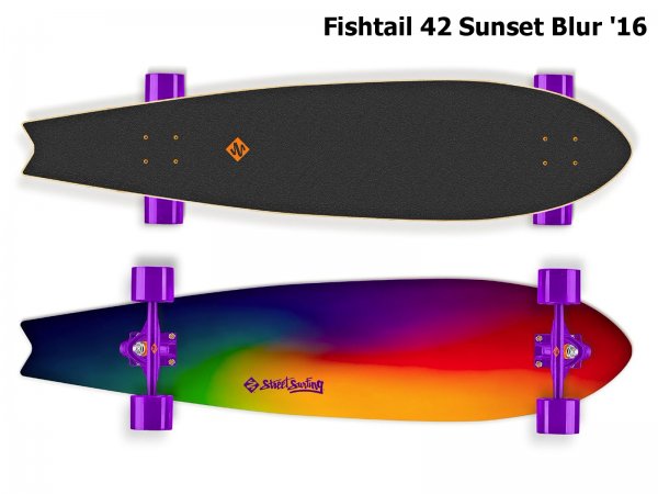 Longboard STREET SURFING Fishtail 42 Sunset Blur - duhov 2016