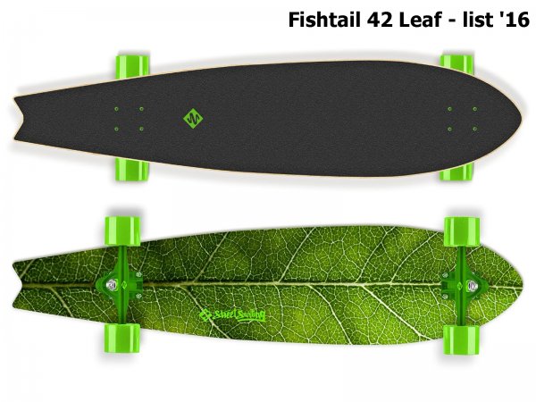 Longboard STREET SURFING Fishtail 42 Leaf - list 2016