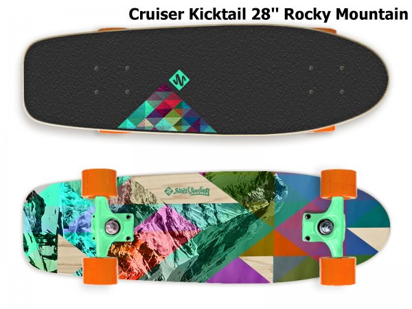 Skateboard STREET SURFING Cruiser Kicktail 28