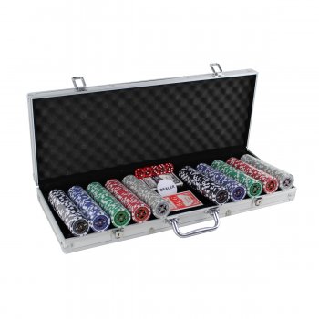 Poker set MASTER 500 v kufku Deluxe s oznaenm hodnot