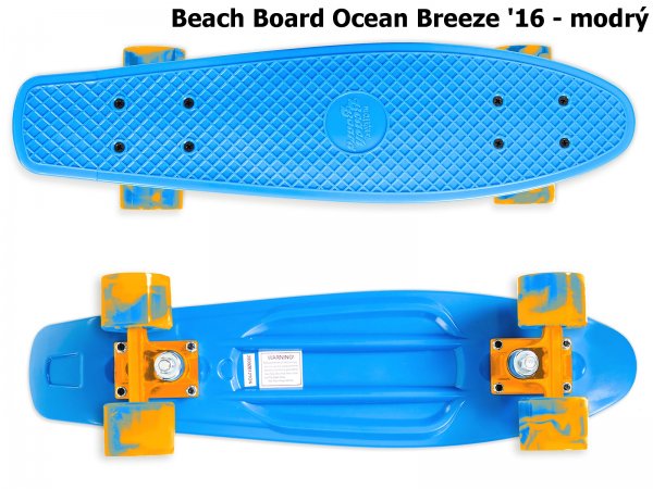 Skateboard STREET SURFING Beach Board Ocean Breeze - modr