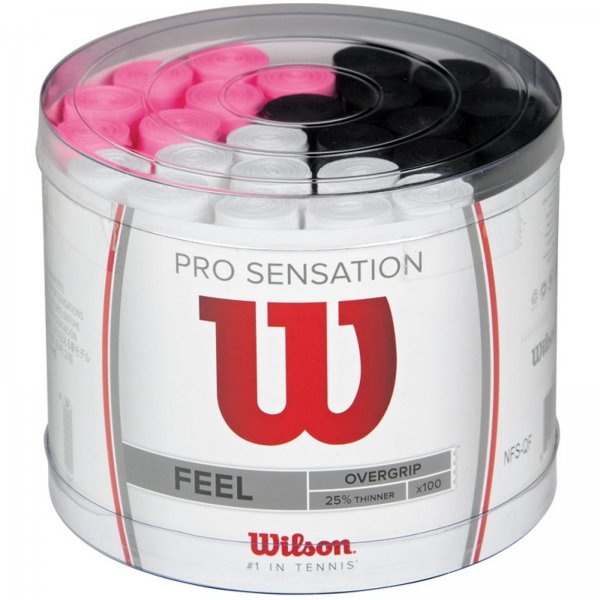 Squash omotvka WILSON Pro Overgrip Sensation 100ks 0,4mm