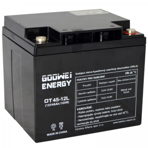 Trakn gelov baterie GOOWEI OTL45-12 45Ah